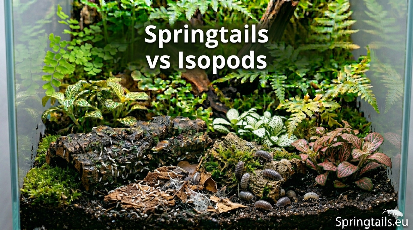 springtails vs isopods bioactive terrarium comparison
